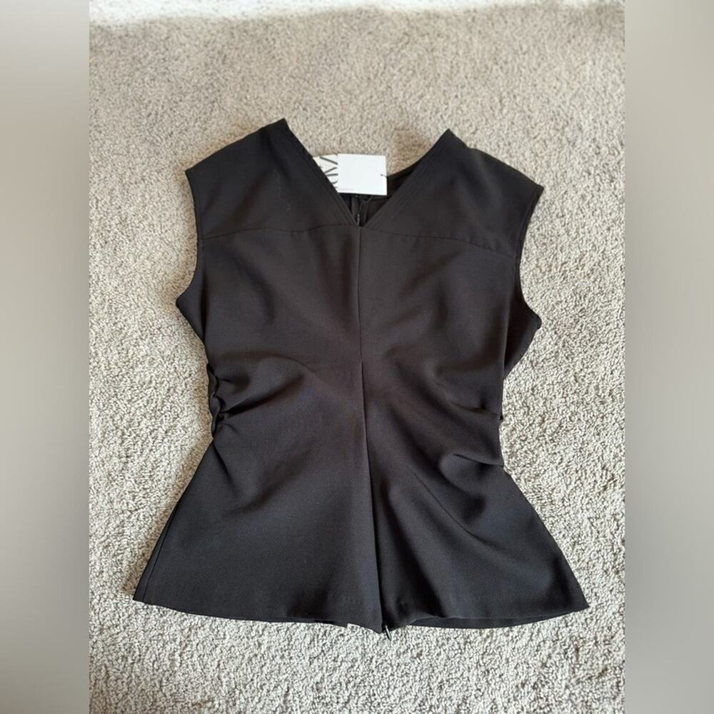 ZARA SIDE RUCHED TOP - SIZE M - BRAND NEW WITH TAG